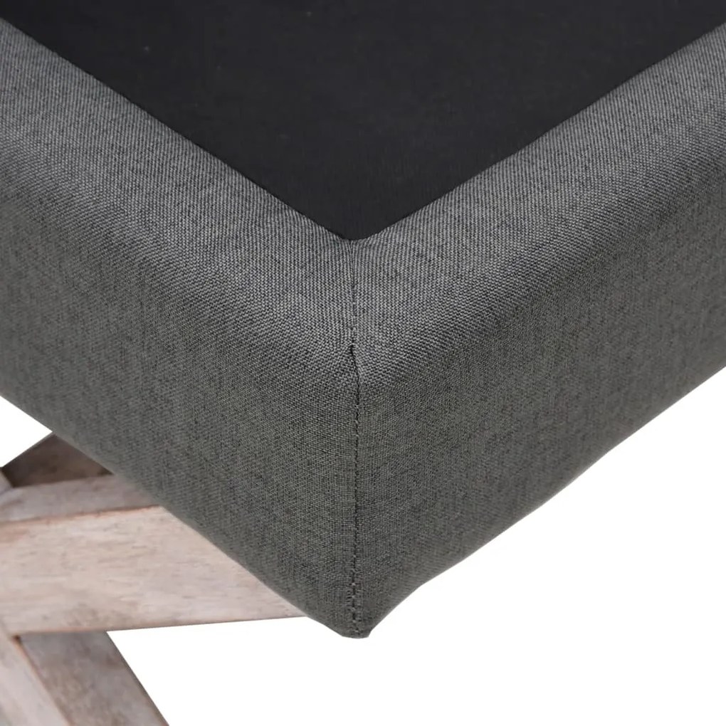 Sgabello portaoggetti grigio scuro 45x45x49 cm in tessuto