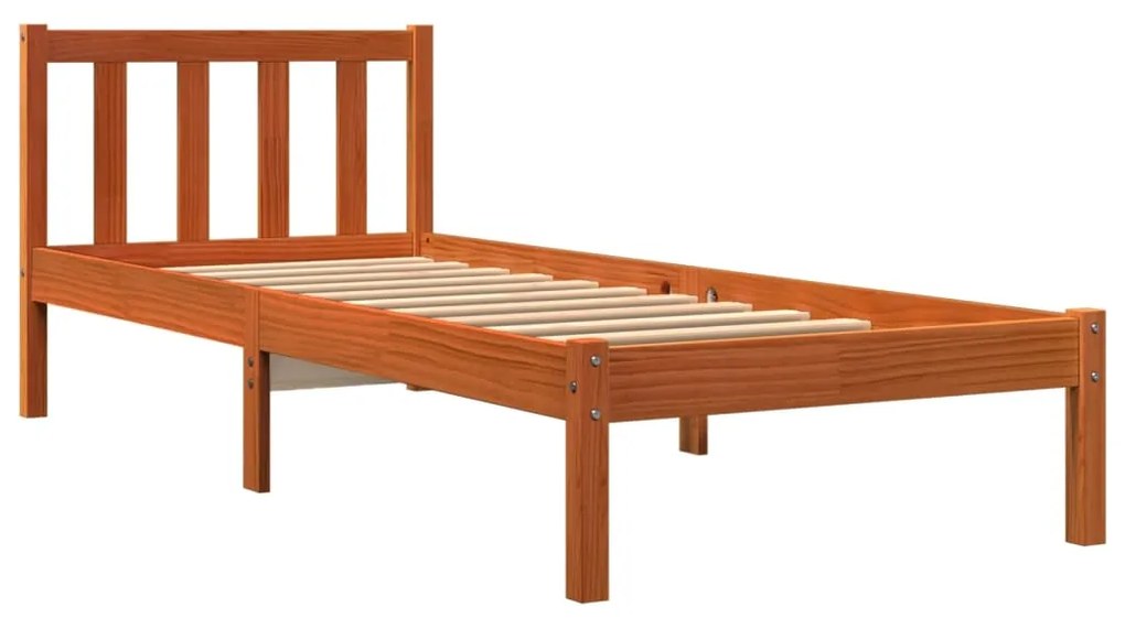 Giroletto marrone cera 90x190 cm in legno massello di pino