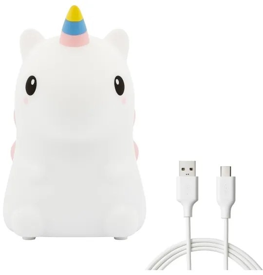 Luce notturna per bambini LED RGBW ricaricabile e dimmerabile UNICORN LED/1W/5V 1200 mAh