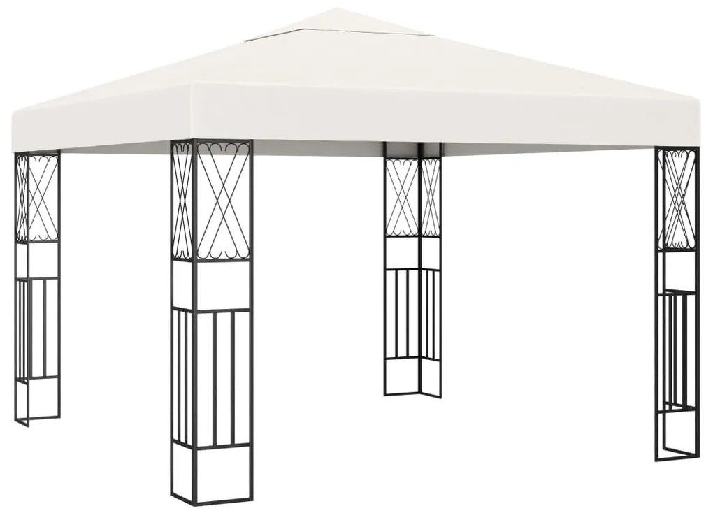 Gazebo 3x3 m Crema in Tessuto