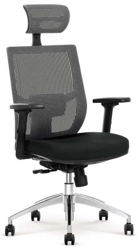 Sedia da ufficio ELMIR nera/grigia