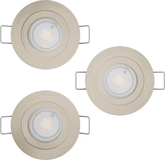 Eglo 902239 - Set 3x LED, plafoniera da incasso per bagno BARRANCO, 1xGU10/4,5W/230V, IP44, cromo