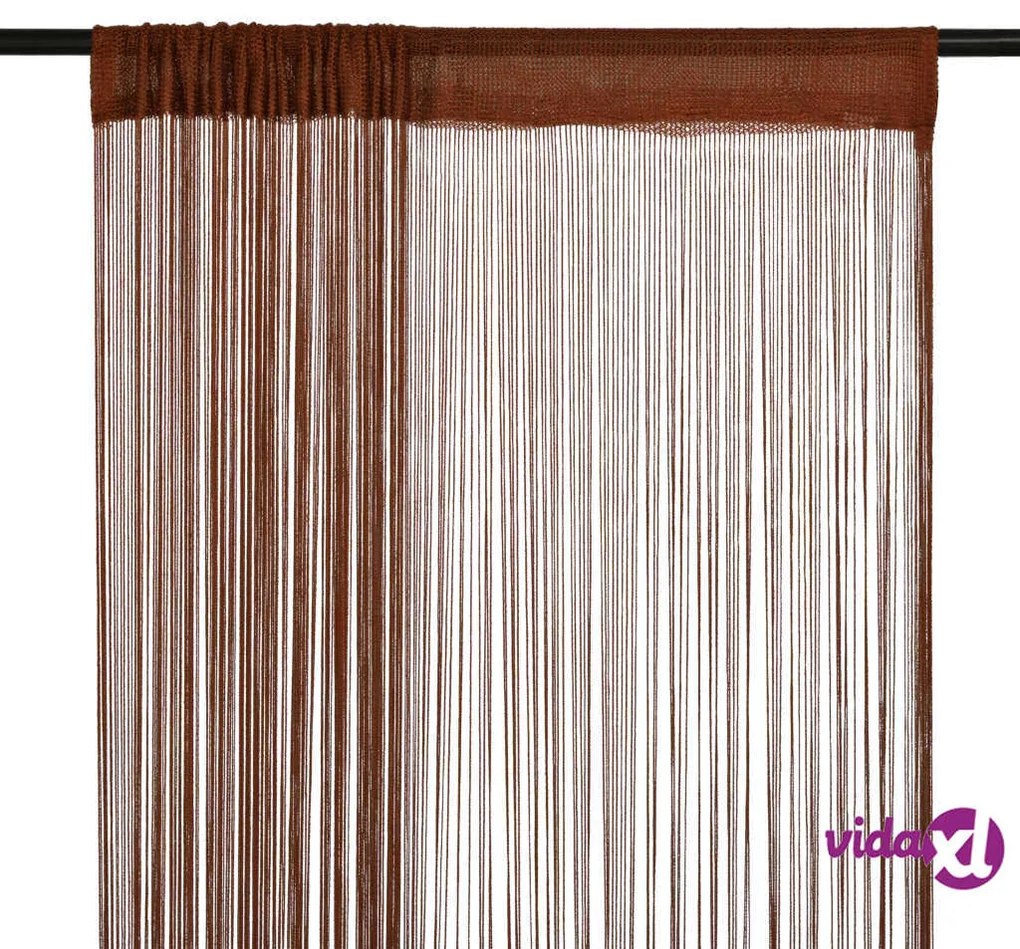 vidaXL 2 Pz Tende a Fili 100x250 cm Marroni