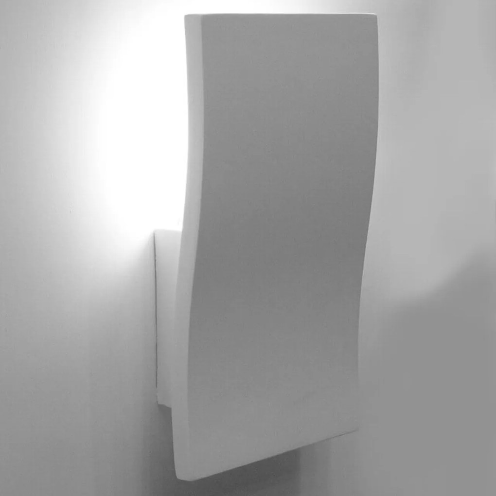 Applique in Gesso Pitturabile 1 lampada E14 da parete