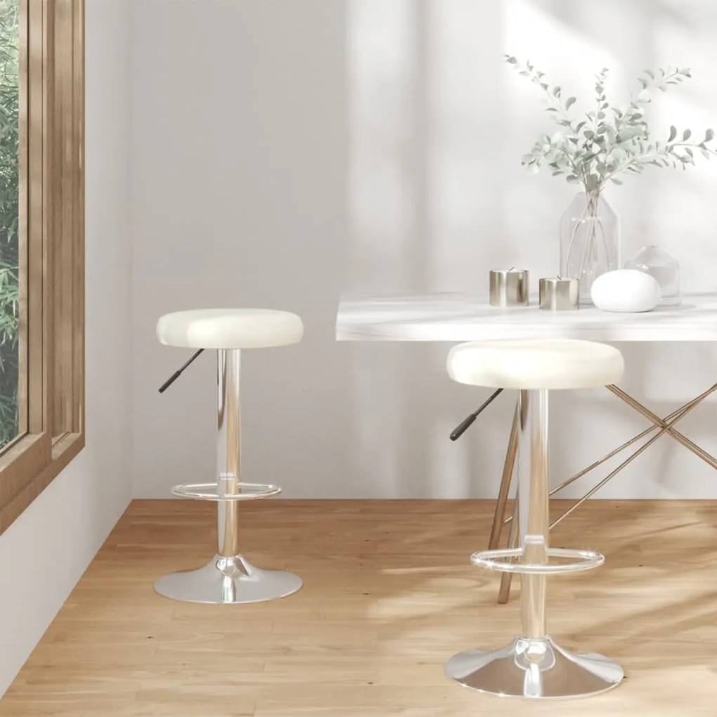 Sgabelli Da Bar 2 Pz Crema İn Similpelle /