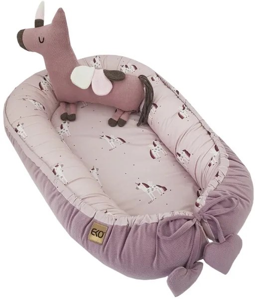 EKO - Cesto per bambini in cotone UNICORN 90x60 cm