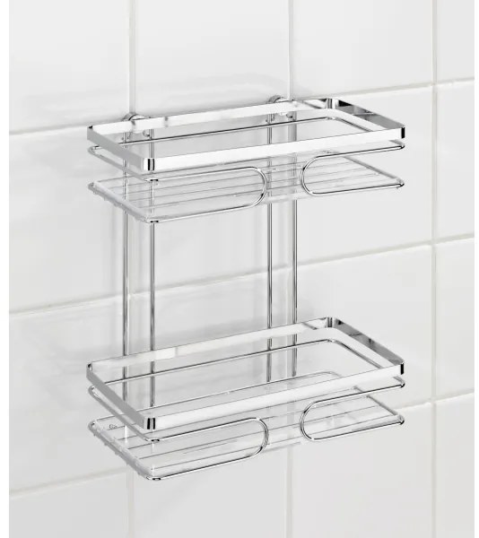 WENKO 20410100-Scaffale PREMIUM in acciaio inossidabile 24x27 cm inossidabile/argento