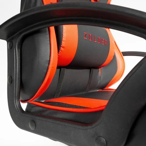 Sedia da gioco VARR Zolder nero/rosso