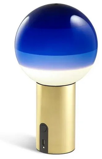 Dipping Light Portable Lampada da Tavolo Blu/Ottone Spazzolato - Marset