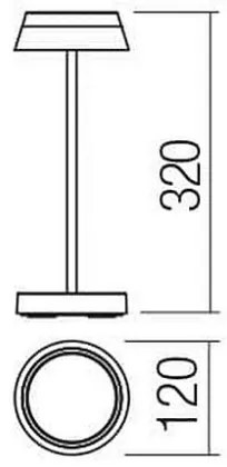 Redo 90310 - Lampada da tavolo LED dimmerabile ILUNA LED/2,5W/5V 3000 mAh IP65 blu