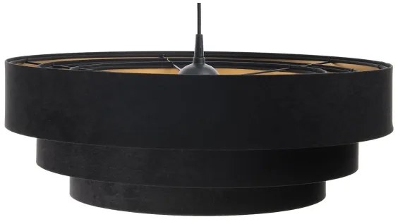 Lampadario su corda TRINITI 1xE27/60W/230V nero/oro