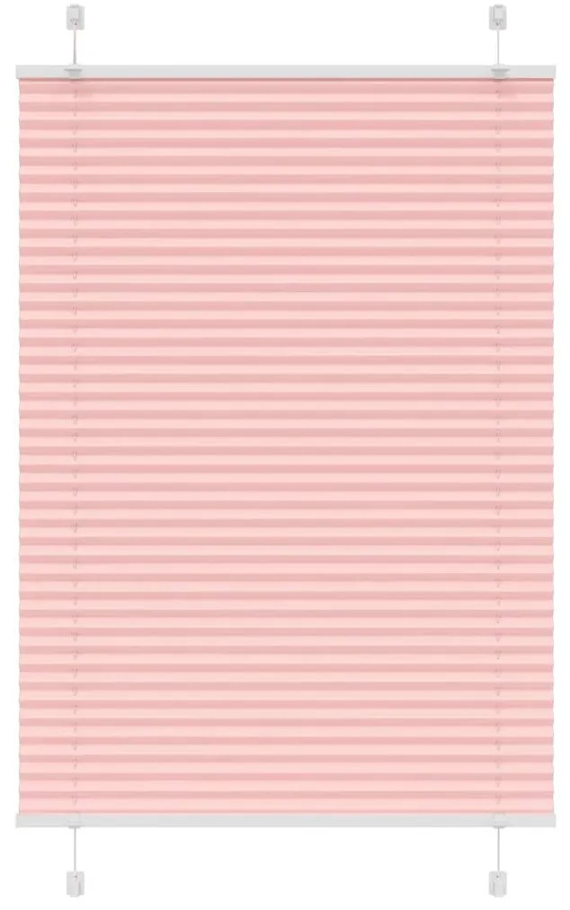 Tenda Plissettata Rosa 90x150 Cm Larghezza Tessuto 89,4 Cm /