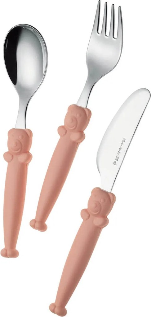 Set Posate per Bambini in Acciaio Eme Pappallegra Rosa...