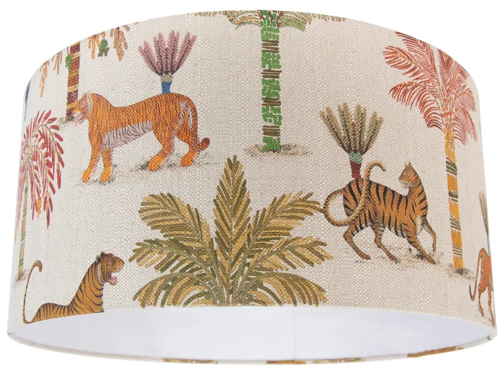 Paralume in tessuto multicolore con stampa animalier 50/50/25