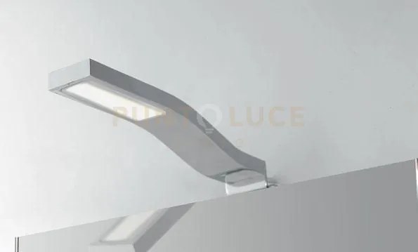 Applique led scarab cromo in acrilico e alluminio 3w 280lm 4000k ip...