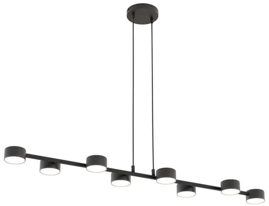 Lampadario a sospensione MEGARA 8 Nero 8xGX53 Colore del corpo Nero
