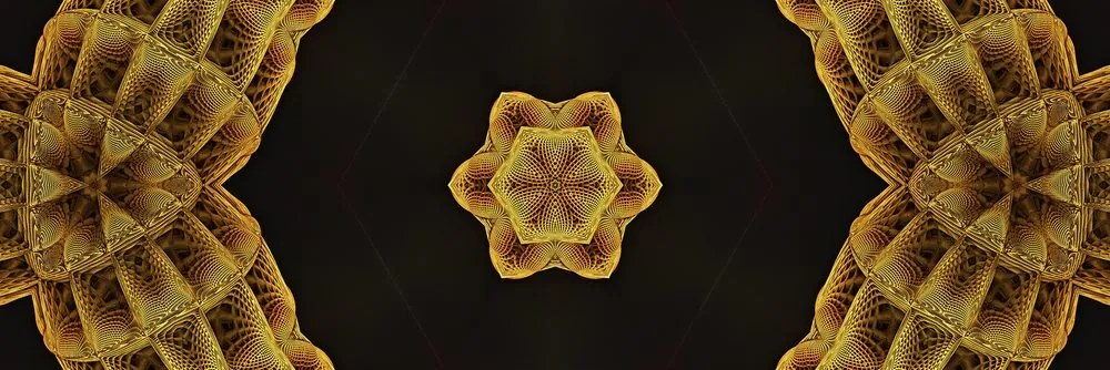 Quadro su tela – Mandala dorato interessante