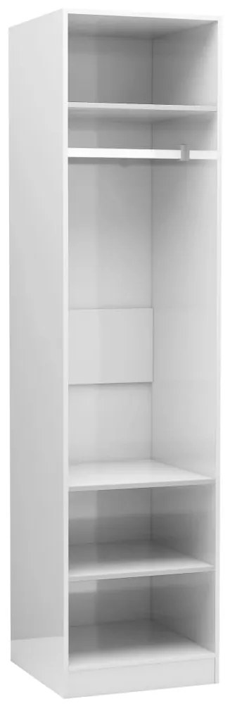 Armadio bianco lucido 50x50x200 cm in truciolato