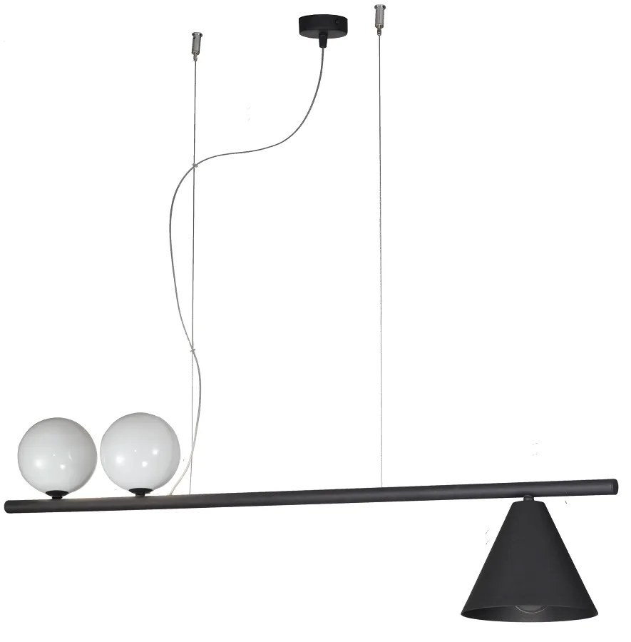 Metal Lux Libra 3-light  pendant  lamp  276.033 Verniciato nero