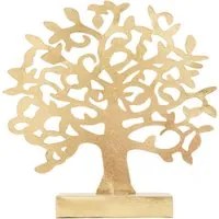 Scultura albero in metallo dorata con base cm 31x8,5x31,5