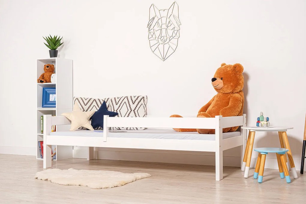 Letto per bambini Paul con barriera - bianco - letto senza spazio di archiviazione 140x70 cm