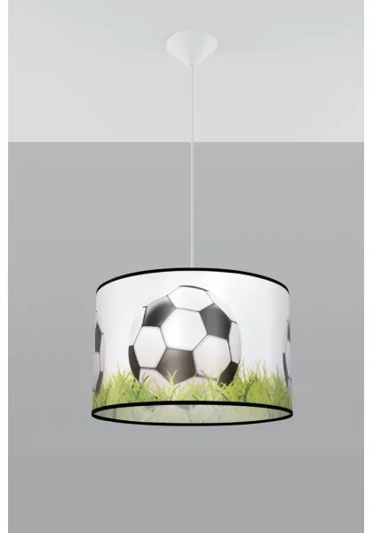Sollux SL.1429 - Lampadario a sospensione per bambini FOOTBALL 1xE27/15W/230V diametro 40 cm