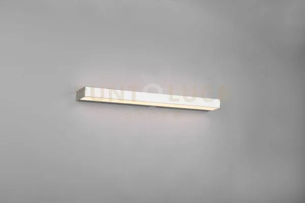 Rocco h2o applique led 8w 800lm, 3000k bi-emissione cromo ip44 l. 60cm