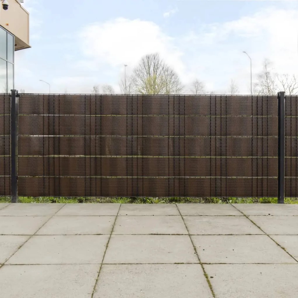 Schermi Da Balcone 10 Pz Marrone E Nero 255x19 Cm İn Polyrattan /