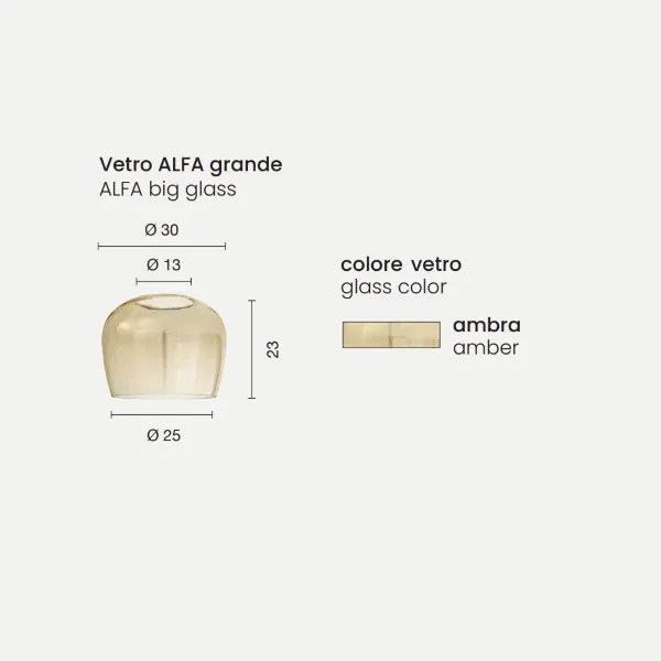 Lampada a sospensione D23 cm in metallo Oro e vetro Ambra 1 Luce LED PINTA