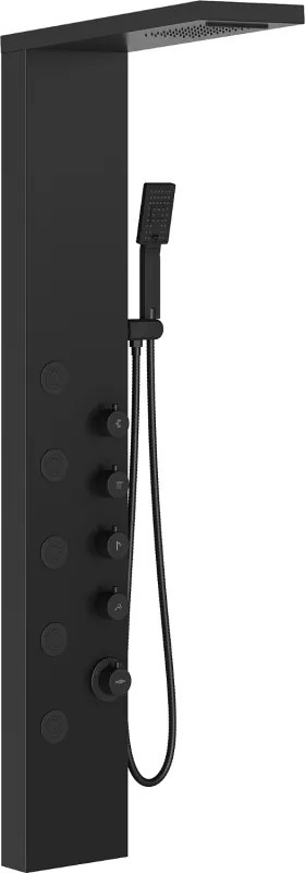 Mexen Lando pannello doccia, nero - 7611-04-70