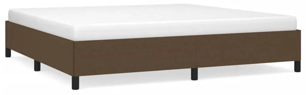 Giroletto senza materasso marrone scuro 200x200 cm in tessuto