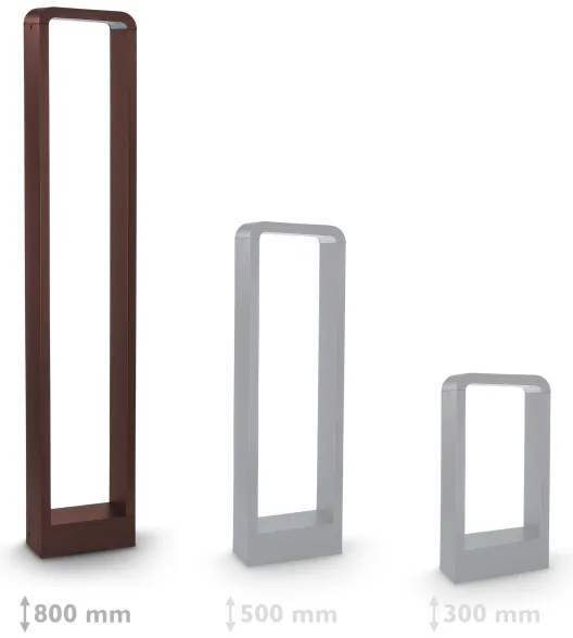 Brilagi - Lampada LED da esterno BARI LED/7W/230V 3000/4000/6000K marrone IP54 80 cm