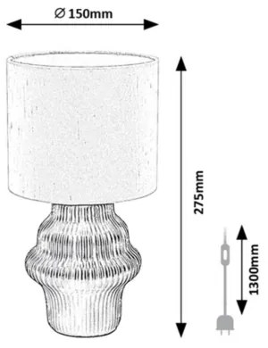 Rabalux 74059 - Lampada da tavolo GLIMO 1xE14/40W/230V verde