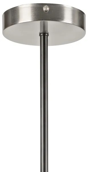 Lampadario a sospensione con supporto rigido LILOU 6xE14/5W/230V cromo opaco/fumé