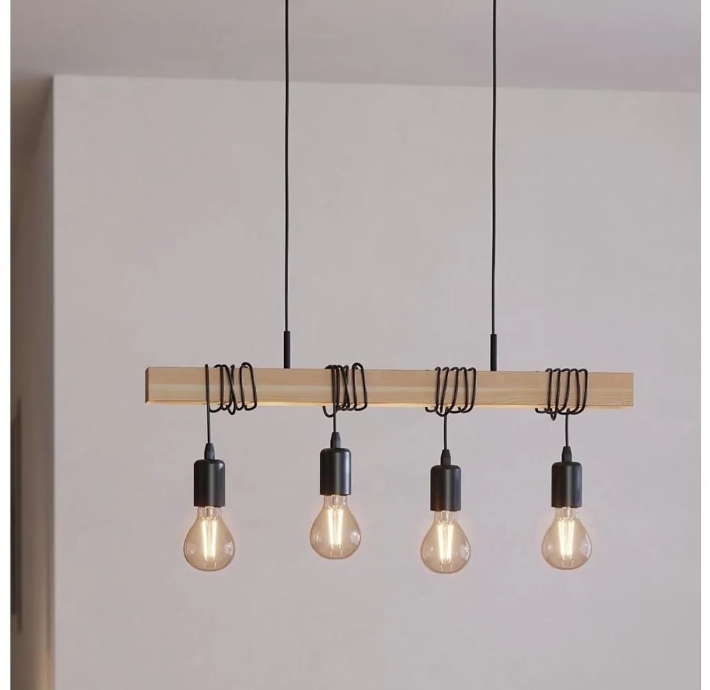 Eglo 43512 - Lampadario a sospensione con cavo TOWNSHEND 4xE27/60W/230V