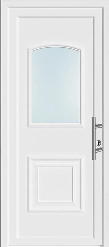 Portoncino d'ingresso in pvc 30005 L 96 x H 212 cm bianco apertura sinistra