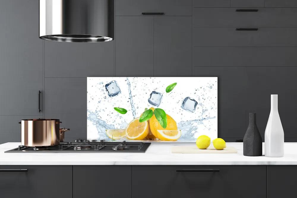 Pannello rivestimento parete cucina Cucina Cubetti Di Ghiaccio Al Limone 100x50 cm