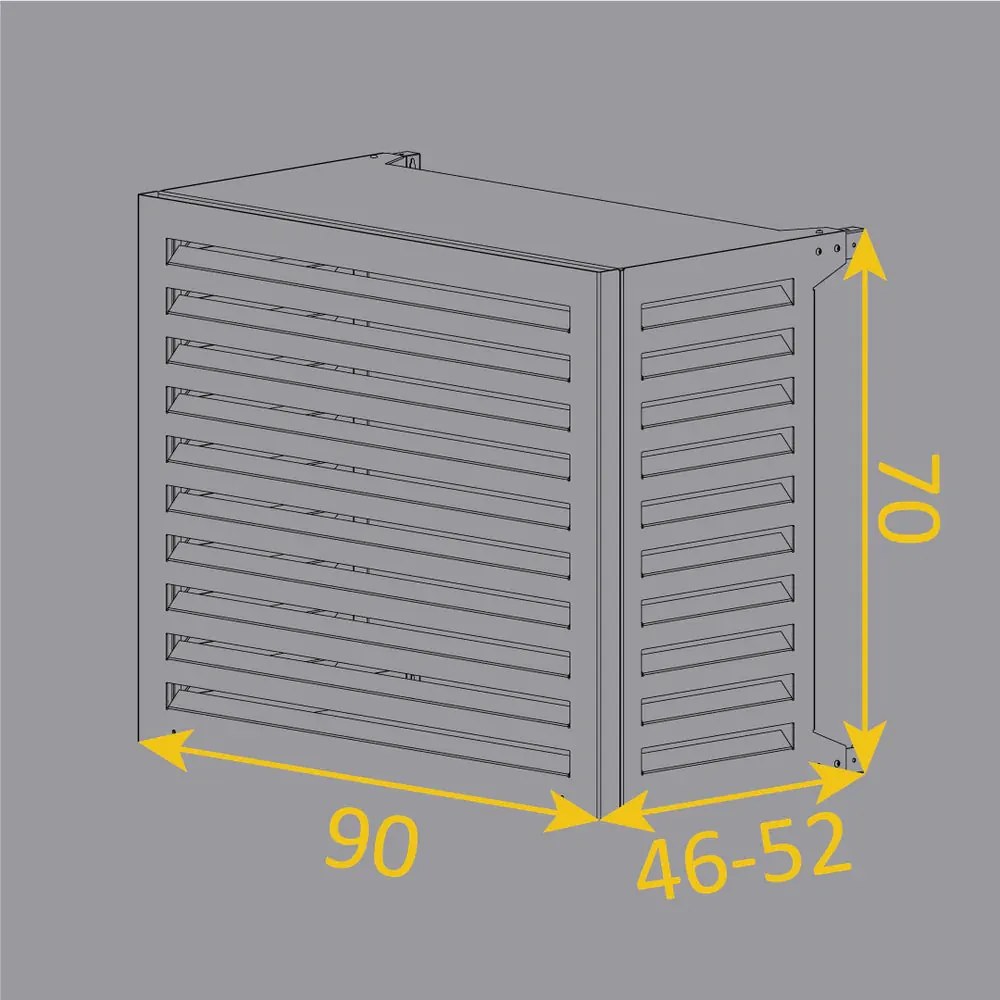 Copri Condizionatore 90x70x52 cm in Alluminio Blade S Bianco...