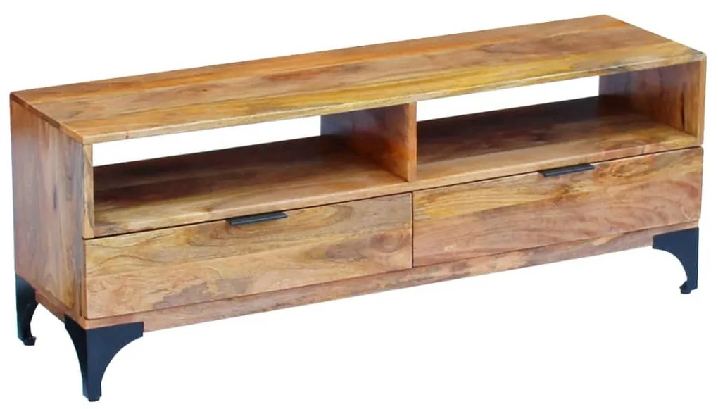 Supporto Tv İn Legno Di Mango 120x35x45 Cm /