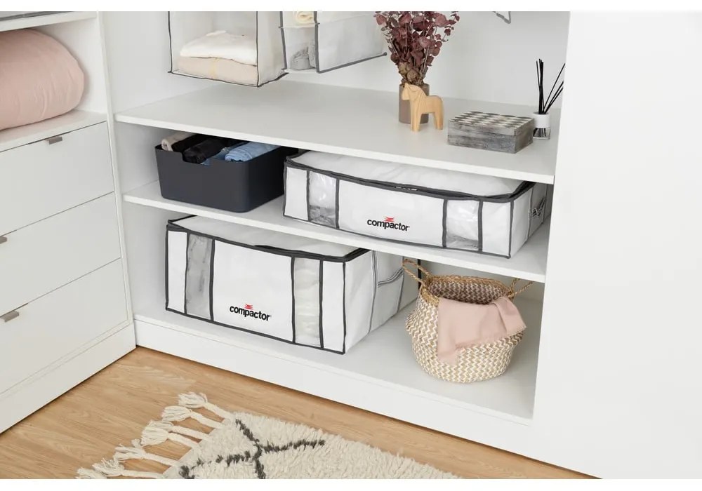 Organizer per vestiti sottovuoto/rinforzato in tessuto 65x45x27 cm Life – Compactor