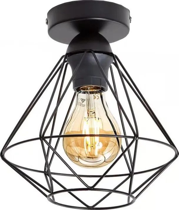 Plafoniera 1xE27/40W/230V nera