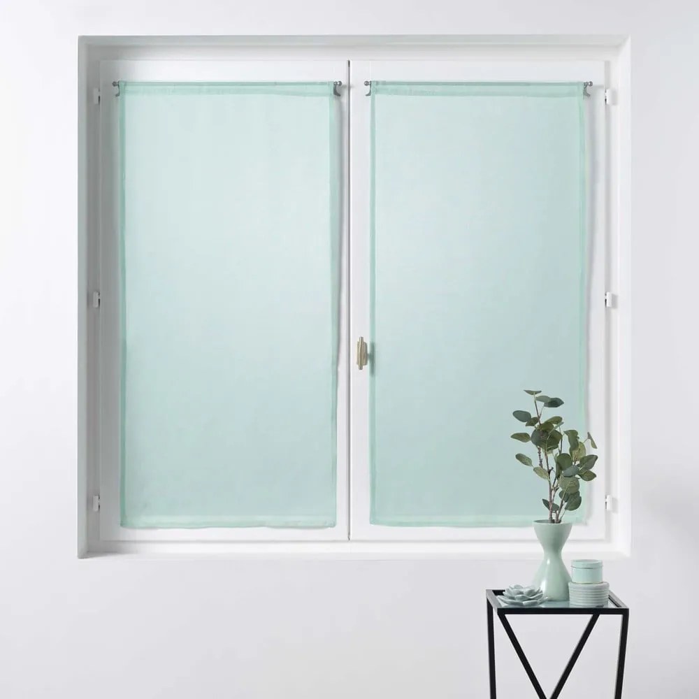 Set di 2 tende in voile color menta 60x90 cm Sandra - douceur d'intérieur