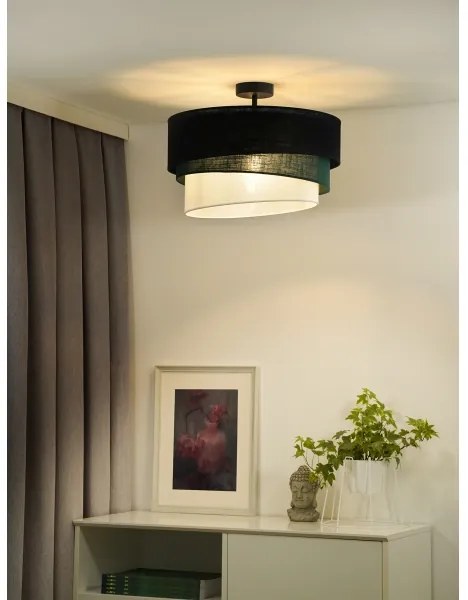 Duolla - Lampadario a plafone TRIO 1xE27/15W/230V diametro 45 cm nero/verde/bianco