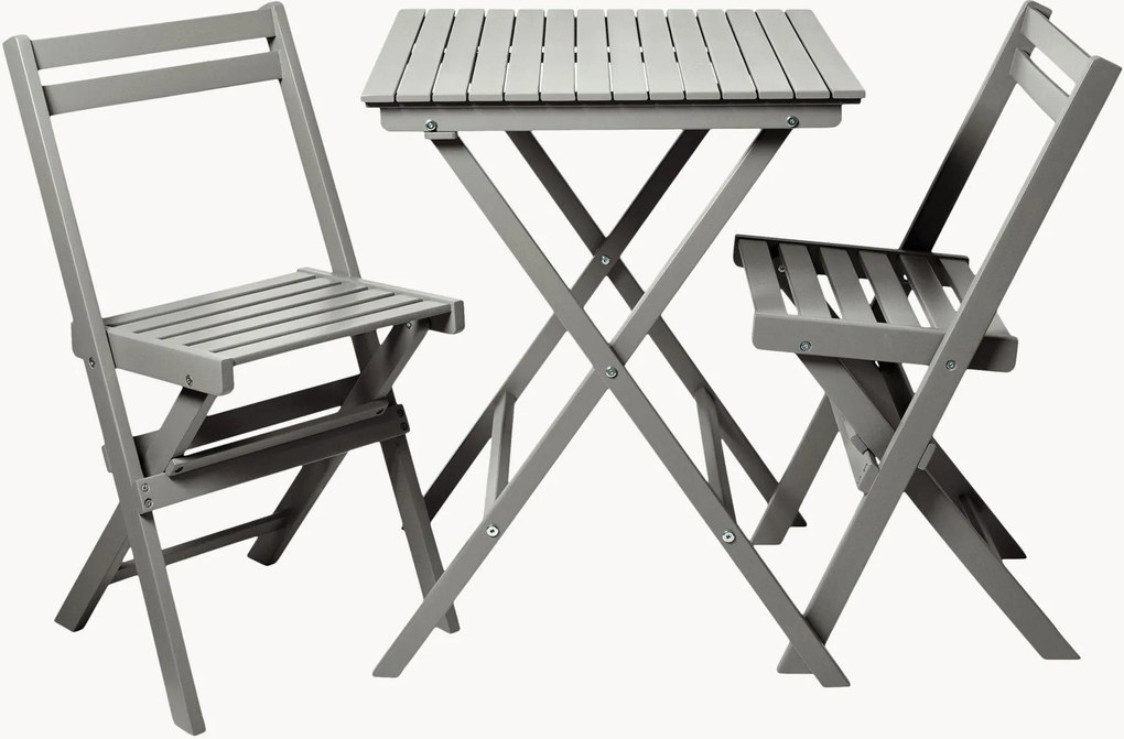 Set da giardino pieghevole in legno di acacia Tokyo, set da 3