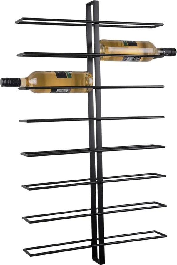Portabottiglie in metallo nero da parete numero di bottiglie 16 Dual - PT LIVING