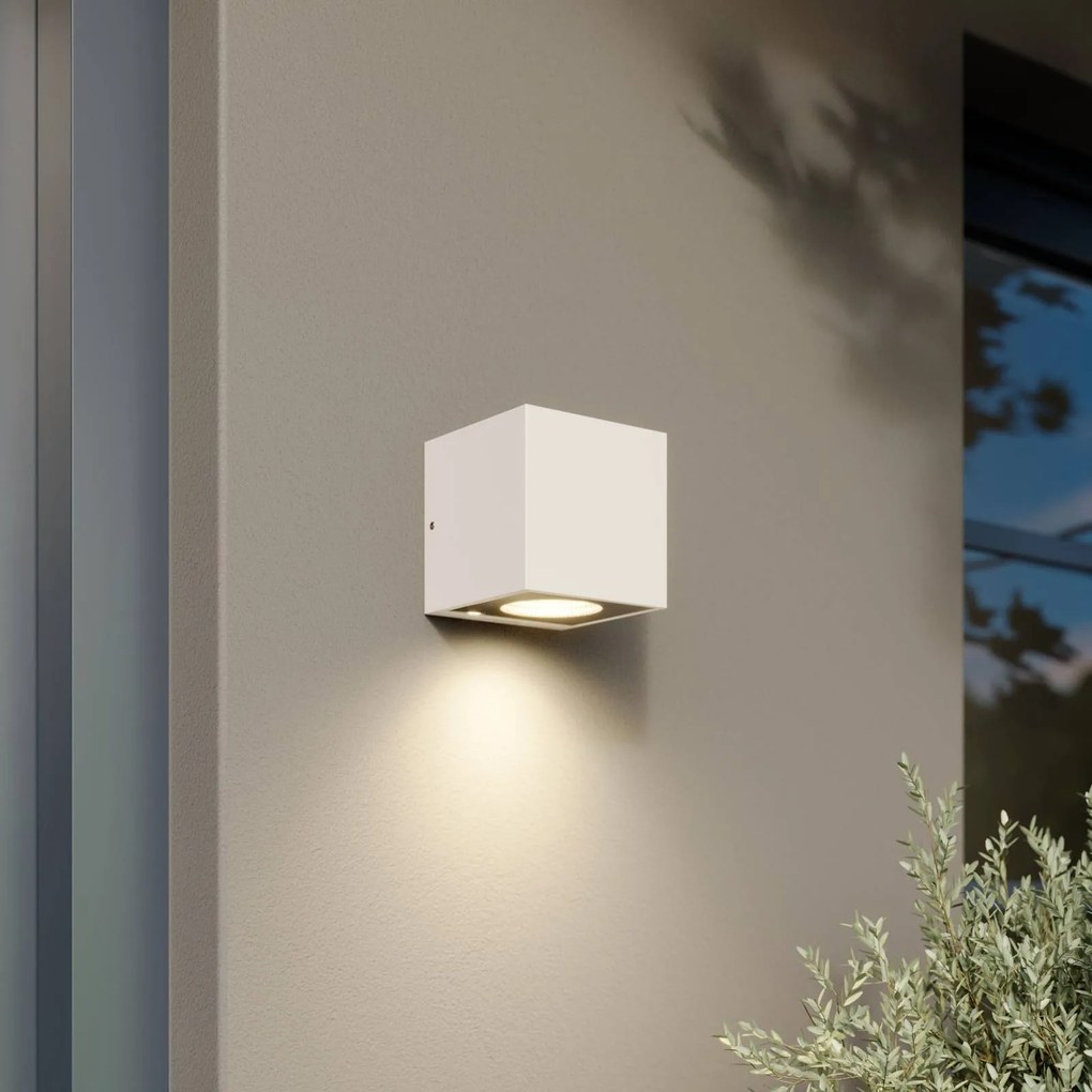 Applique da esterni a LED Tassnim Arcchio, dimmerabile, Bianco / Opale, Alluminio, Moderno, Applique LED da esterni