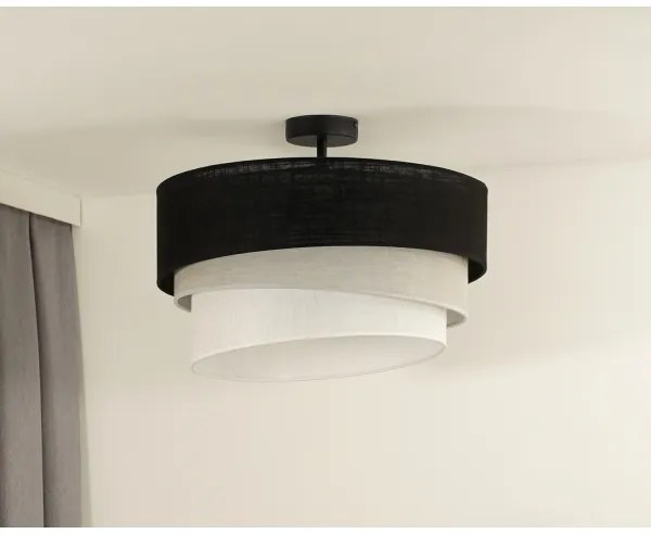 Duolla - Lampadario a plafone TRIO 1xE27/15W/230V diametro 45 cm nero/grigio/bianco