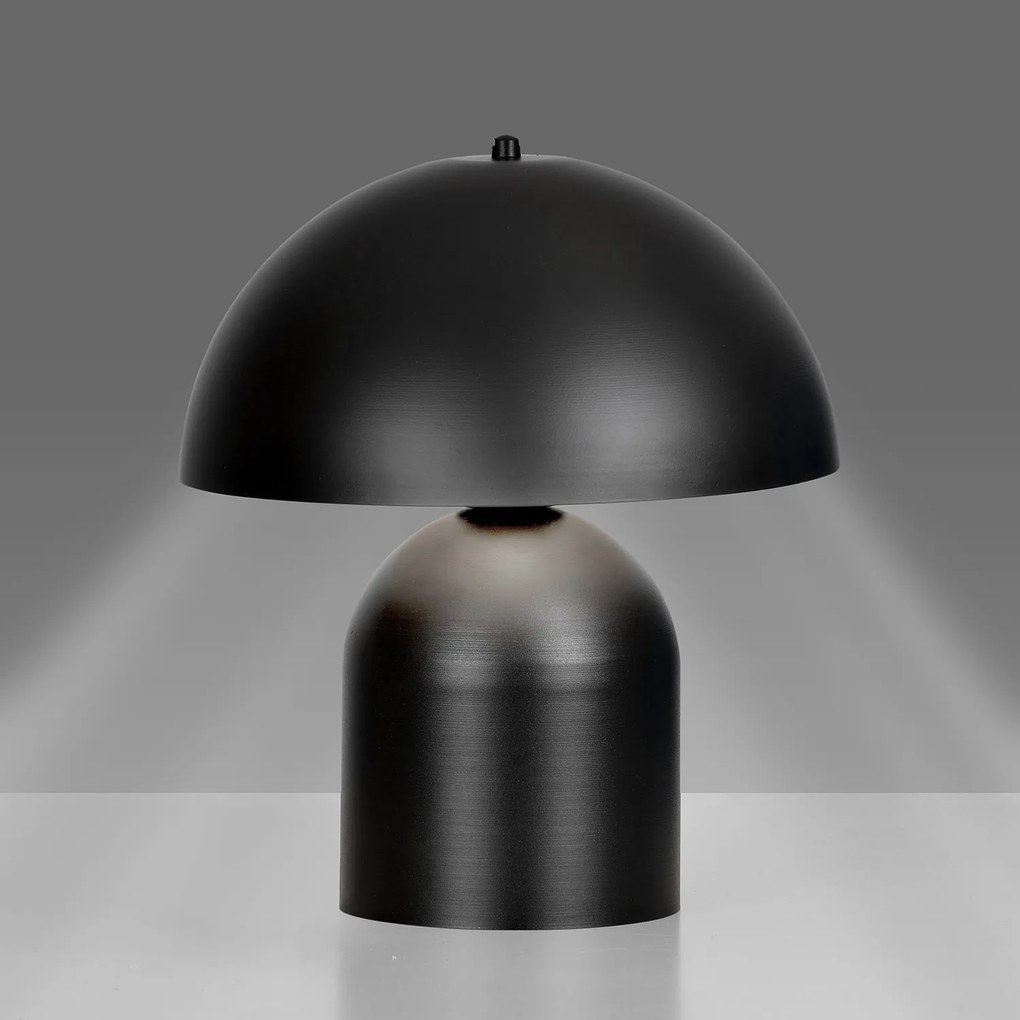 Lampada Da Tavolo Nordica Danu 1 Luce In Acciaio Nero