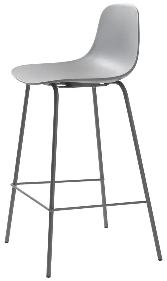 Sgabello da bar grigio in plastica (altezza della seduta 67,5 cm) Whitby – Unique Furniture
