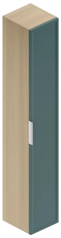 Colonna per mobile bagno Quadra 1 anta P 30 x L 30 x H 180 cm rovere natura/mirto opaco laccato mdf